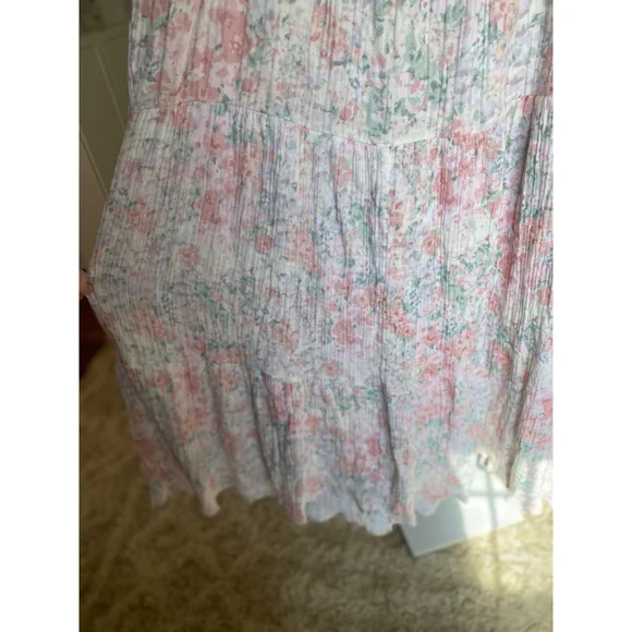 Pastel Floral Cottagecore Maxi Dress Romantic Garden Soft Girl L Quiet Luxury - Picture 4 of 11